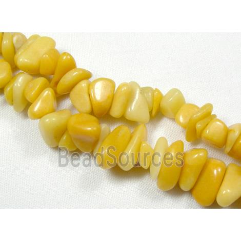 Synthetic Yellow Aventurine Chip Beads