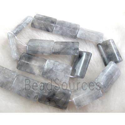 Rectangle Cloudy Quartz beads