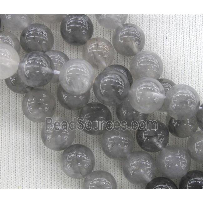 round Cloudy Quartz Beads