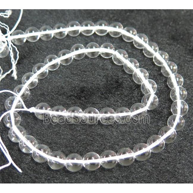 natural clear quartz beads, round, grade-A