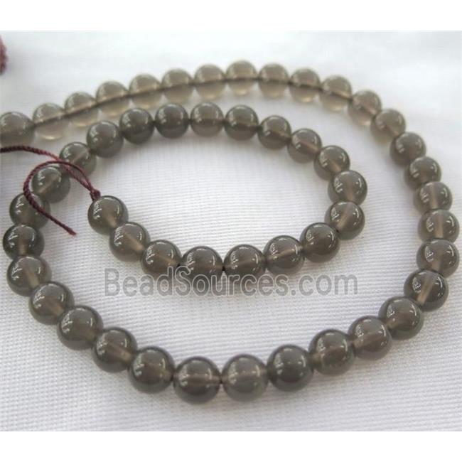 round Smoky Quartz beads