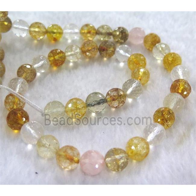 mixed gemstone beads, faceted round