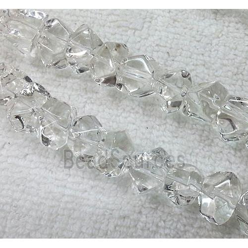 clear quartz bead, erose