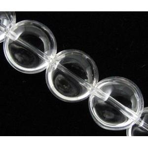 Natural Clear Quartz Bead, flat round