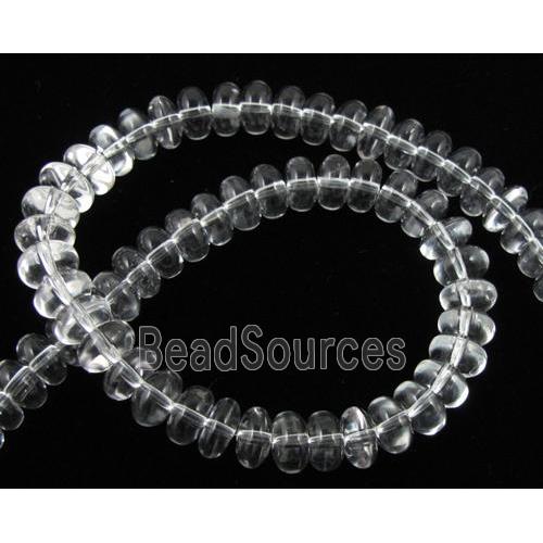 Natural Clear Quartz Bead, rondelle