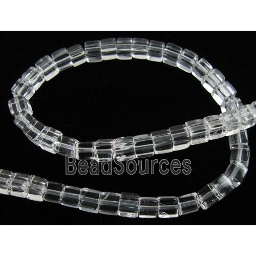 Natural Clear Quartz Bead, cube