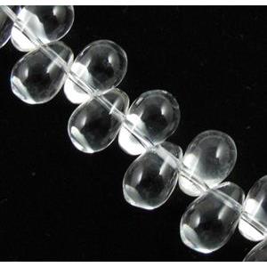 Natural Clear Quartz Bead, teardrop