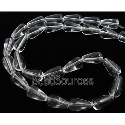 clear quartz bead, teardrop