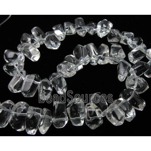 Natural Clear Quartz Bead, freeform