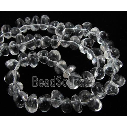 Natural Clear Quartz Bead, freeform