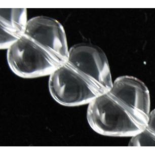 Natural Clear Quartz Bead, heart