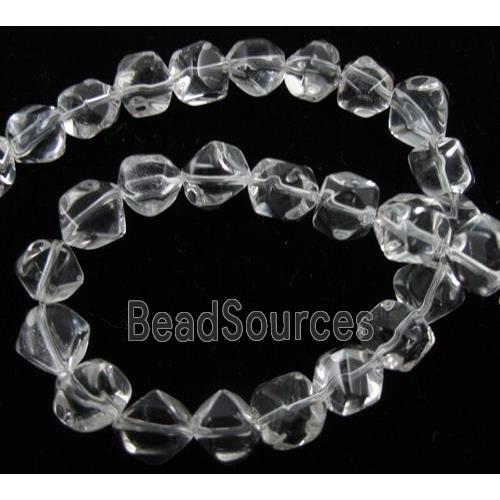 Natural Clear Quartz Bead, erose