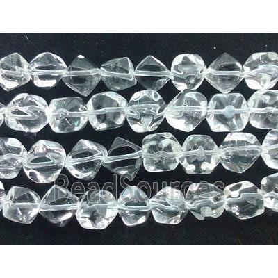 Natural Clear Quartz Bead, erose