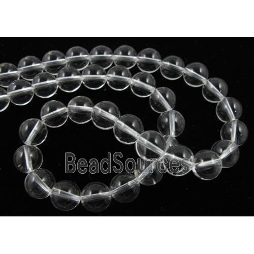 round Natural Clear Quartz Bead