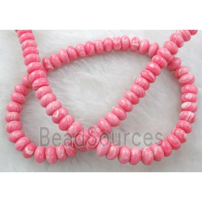 red stripe Gemstone bead, Abacus