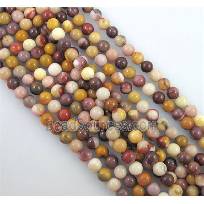 Mookaite jasper Beads, round