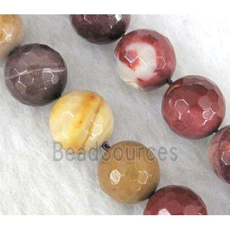 Mookaite jasper Bead, faceted round