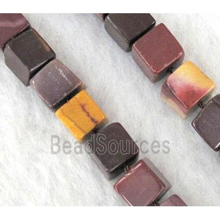 Mookaite Beads, cube