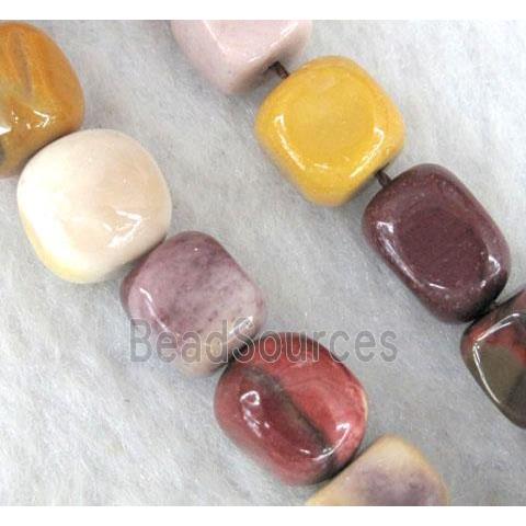 Mookaite jasper Bead, freeform cube