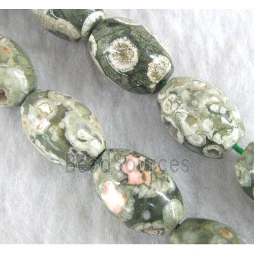 Rhyolite Jasper beads, barrel