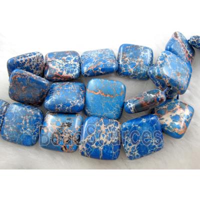 Blue Sea Sediment Jasper Beads Square