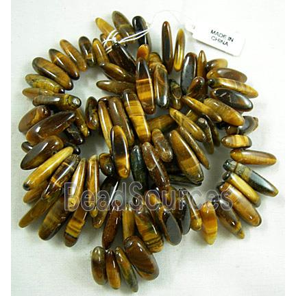 Tiger Eye beads, Erose Chip