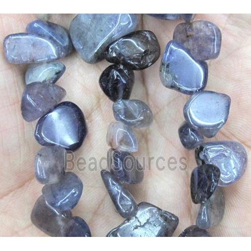 blue tourmaline chip beads, freeform