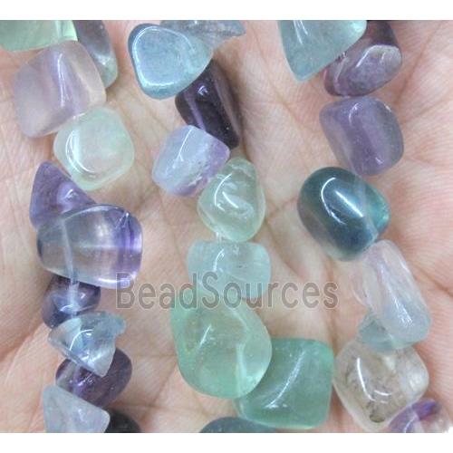 rainbow tourmaline chip beads, freeform