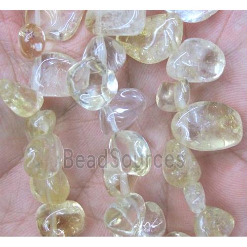 citrine beads chips, freeform