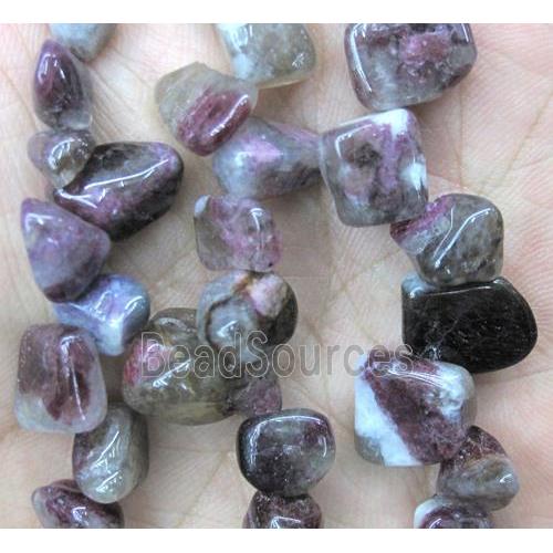 tourmaline chip beads, freeform