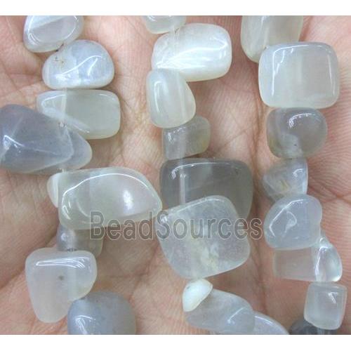 moonstone chip beads, freeform