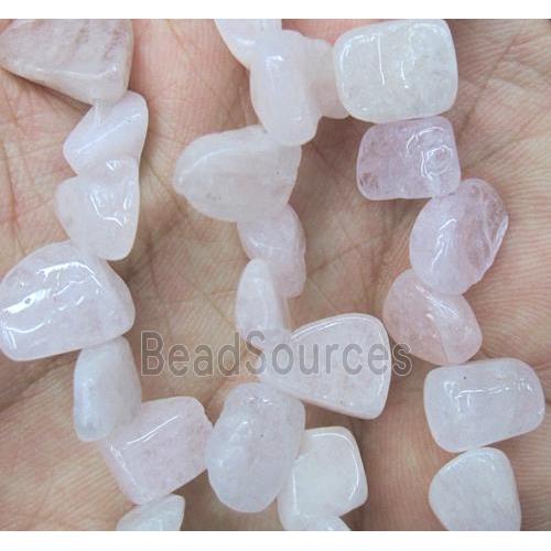 Morganite Stone beads chip, freeform