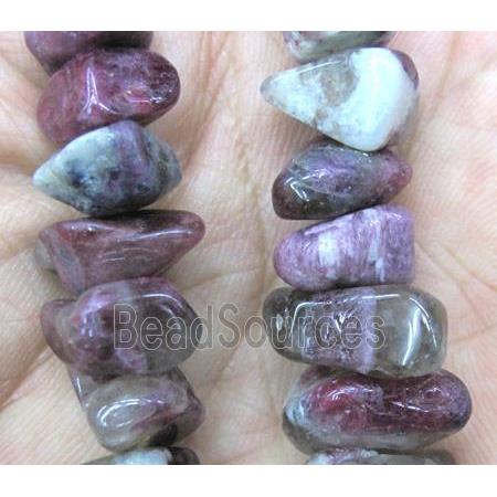 tourmaline beads chips, freeform