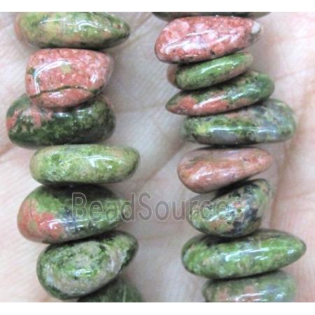 unakite beads chips, freeform