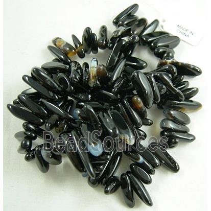 Black Onyx beads, Chip