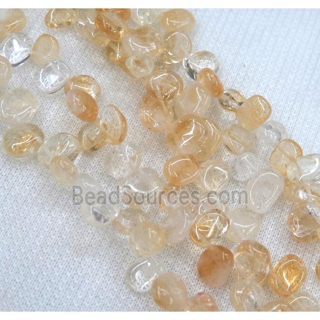 citrine chips bead, freeform