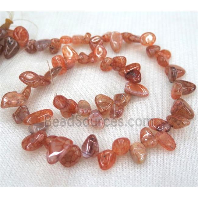 dragon veins agate chips bead, freeform