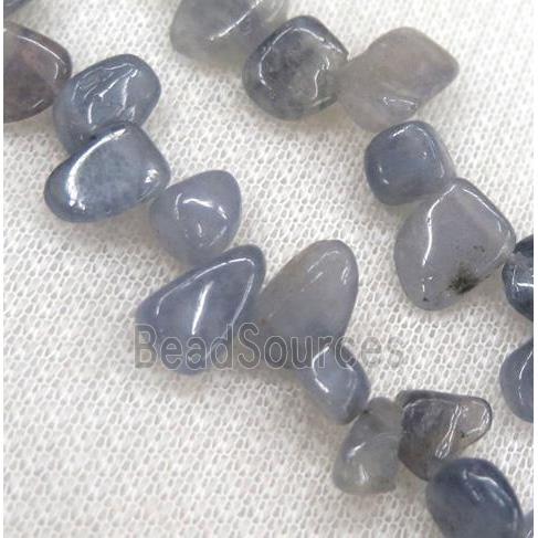 blue tourmaline chips bead, freeform