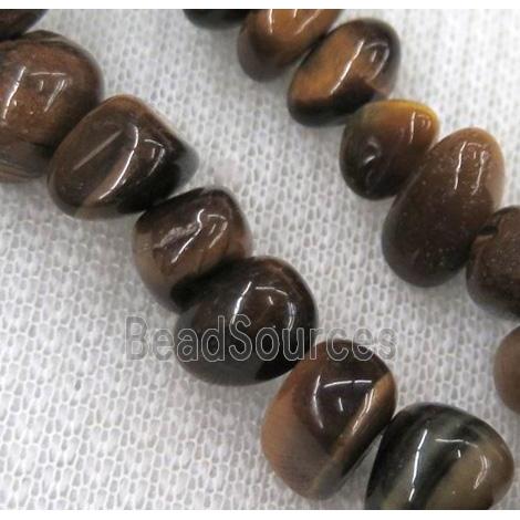 tiger eye chips bead, freeform