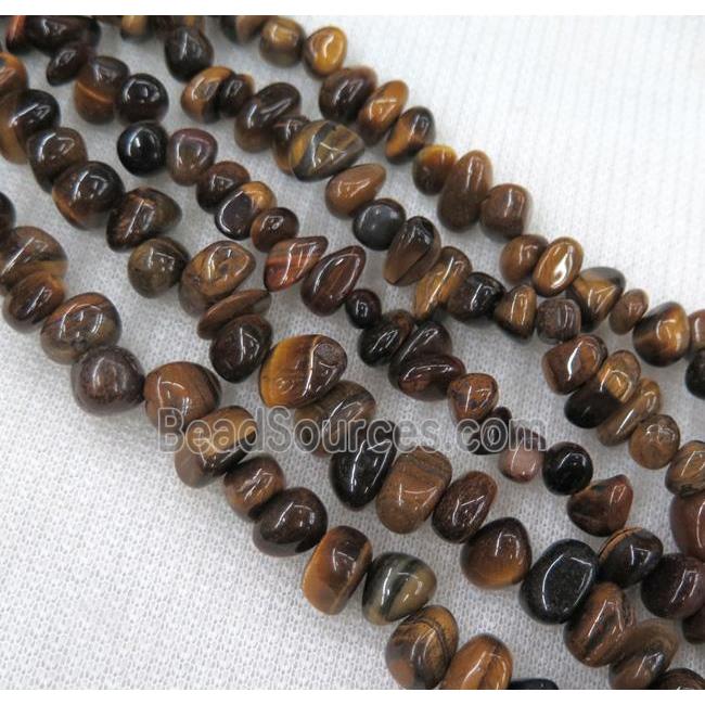 tiger eye chips bead, freeform