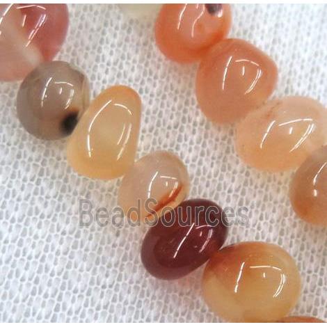 red carnelian chip beads, freeform