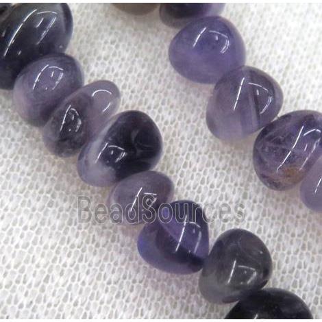 Amethyst bead chip, freeform, purple