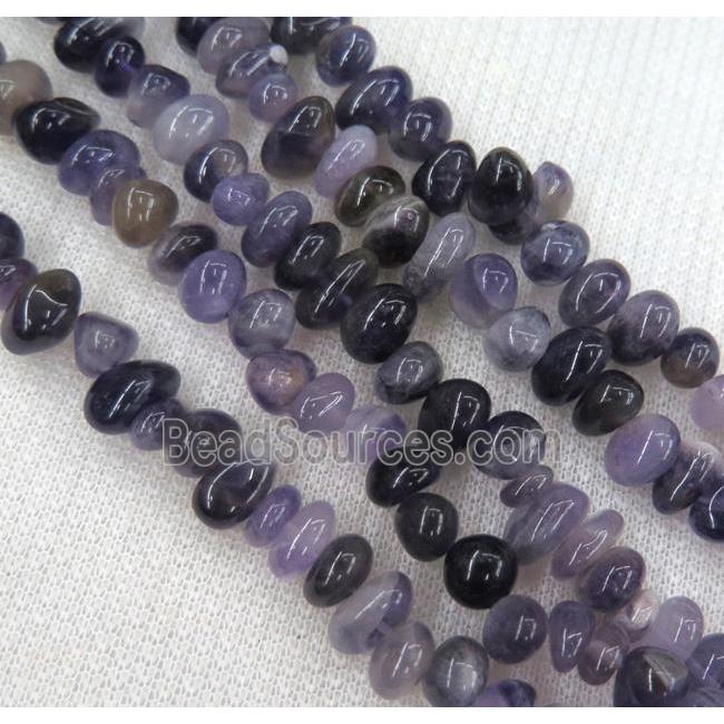 Amethyst bead chip, freeform, purple