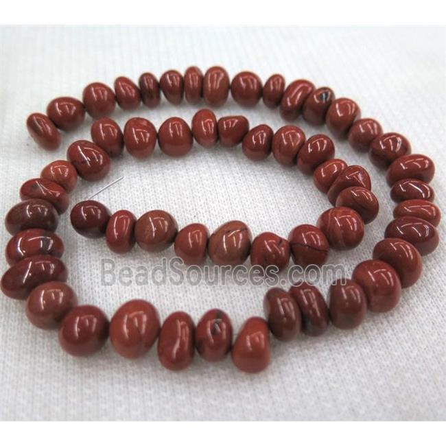 red jasper chips bead, freeform