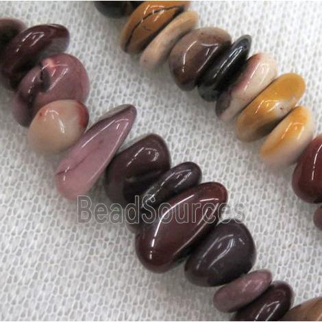 mookaite bead, freeform chip