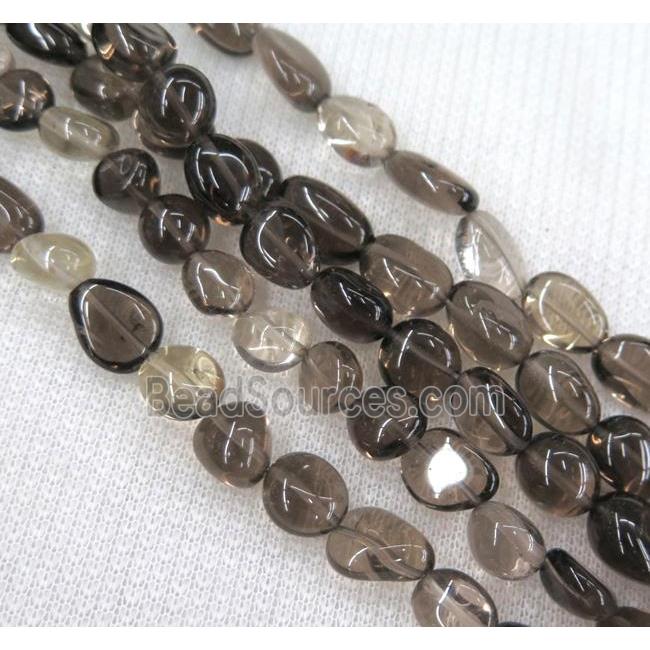 smoky quartz chips bead, freeform