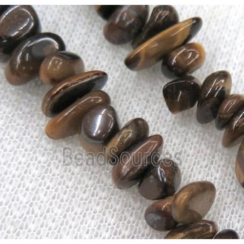 yellow tiger eye chip bead, freeform