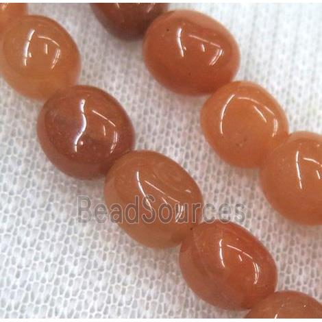 red aventurine chips bead, freeform