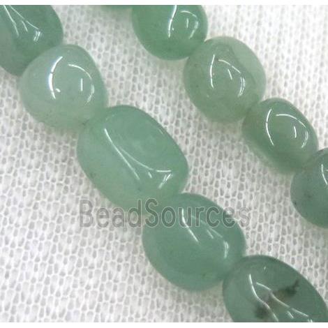 green aventurine chips bead, freeform