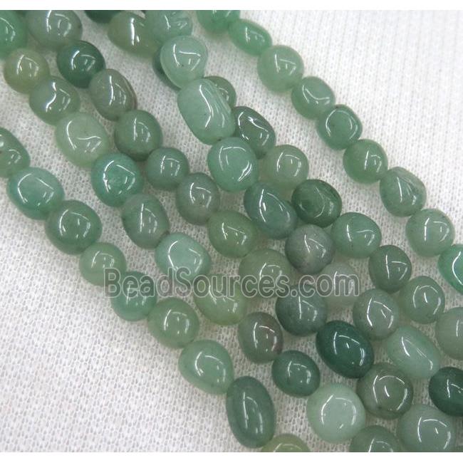 green aventurine chips bead, freeform